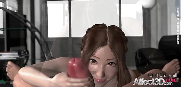  Japanese teen giving a happy morning blowjob in a hd animation